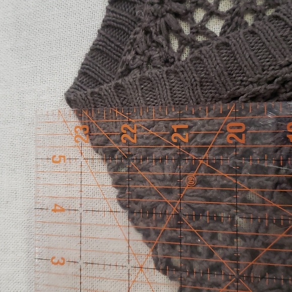 Jones New York Open Crocheted Sweater Womens XL Linen Cotton Daisy Olive - Picture 7 of 7